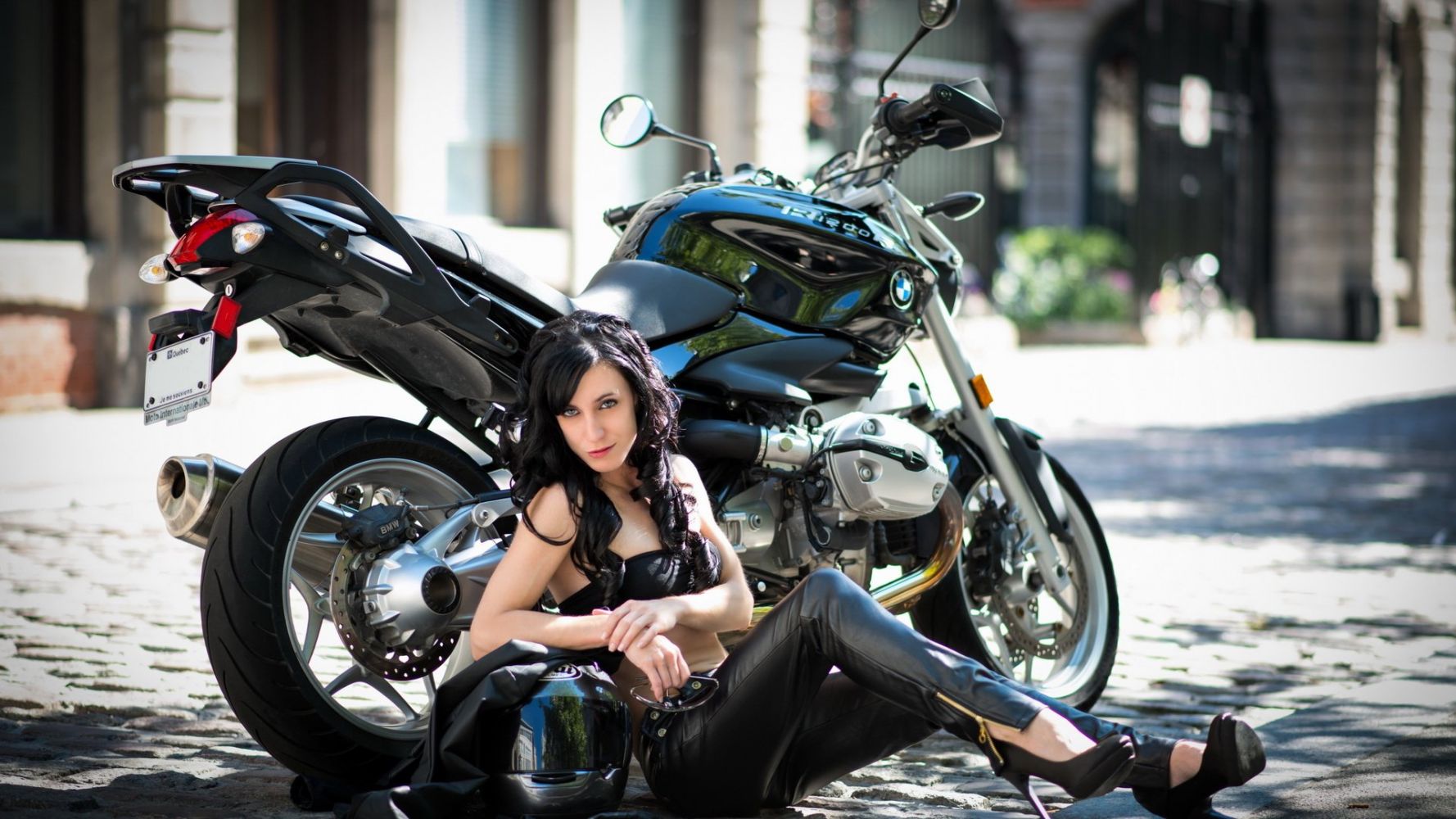 European women on bikes in Allahabad